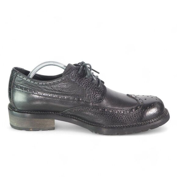 Donald by Donald J. Pliner Brad Wingtip Leather Oxfords Black Men's 9 - Picture 7 of 12